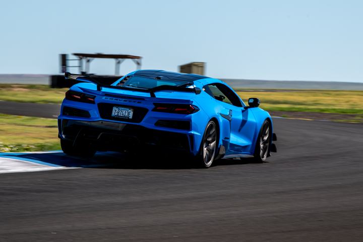 Bright Blue Corvette C8
