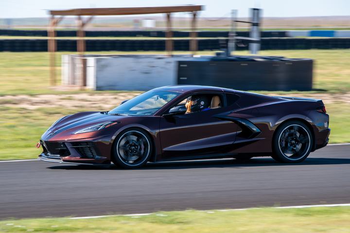 Burgundy Corvette C8